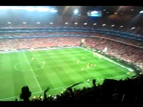 Benfica vs Manchester United 14-09-2011 Final score 1-1 Cardozo goal