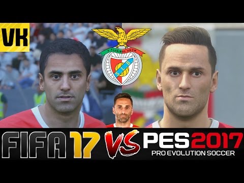 FIFA 17 VS PES 2017 VS REAL LIFE BENFICA PLAYER FACES COMPARISON (Jonas, Cesar etc)