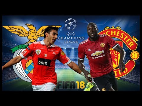 Benfica vs Manchester United at Estádio da Luz UEFA Champions League Highlights FIFA 18 Gameplay HD