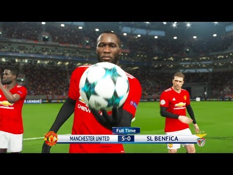 PES 2018 | MANCHESTER UNITED VS BENFICA | Lukaku Hat-trick Goals | Gameplay PS4