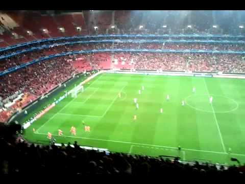 Champions League SL Benfica vs FC Basel 2-11-2011 Final Score 1-1 Rodrigo goal