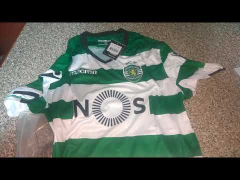 bestcheapsoccer.com 17-18 Sporting Lisbon Home Soccer Jersey Shirt Unboxing Review