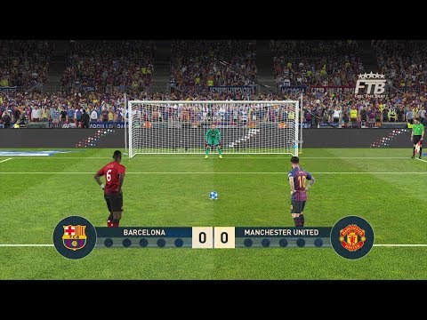 BARCELONA vs MANCHESTER UNITED | SEMI FINALS | ALL GOALS & HIGHLIGHTS + PENALTY SHOOTOUT | PES 2019