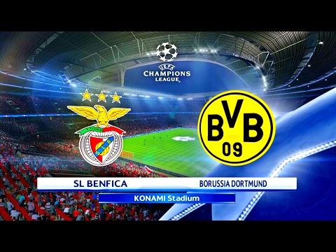 SL BENFICA X BORUSSIA DORTMUND ( 4K – ULTRA HD ) UEFA CHAMPIONS LEAGUE  – PES 17