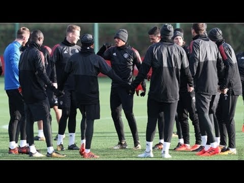 Manchester United Players Training Ahead of Champions League Match vs SL Benfica!