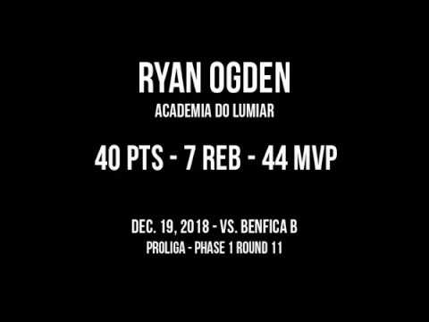 Ryan Ogden – 40 Point Performance against Benfica B- Dec. 19, 2018