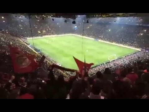 Ultras SL Benfica @ Borussia Dortmund / chants before the game / 08.03.2017 / Champions league