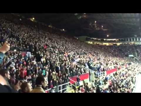 Newcastle v Benfica Fans Singing And Chanting Just Before Kick Off