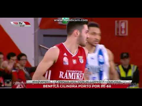 Basquetebol, 2ª jornada da 2ª fase do C. Nacional: SL Benfica 86-68 FC Porto