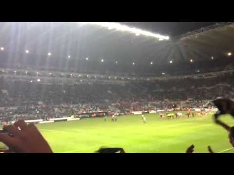 Newcastle v Benfica Fans After The Match Singing And Chanting