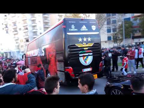 Recepção autocarro Benfica: Vitória FC vs SL Benfica – 7Abr2018