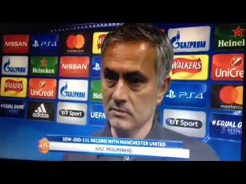Jose Mourinho post match interview MAN UTD VS BENFICA 2-0