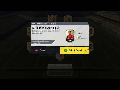 FIFA 17 ULTIMATE TEAM SBC MARQUEE MATCHUPS SL BENFICA V SPORTING CP COMPLETED