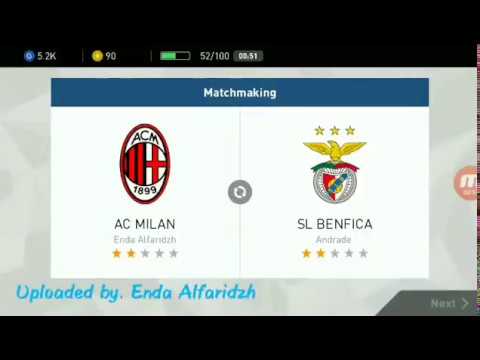 PES 2017 VERSI ANDROID (AC MILAN 0 – 3 SL BENFICA) MATCH CAMPAIGN – SIM