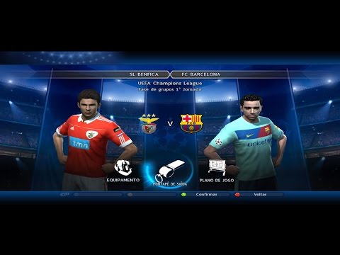 Pes 11 UEFA Champions League SL Benfica vs FC Barcelona