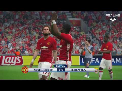 Manchester United vs Benfica Champions League 31 October 2017 | PES 2017 Gameplay PC